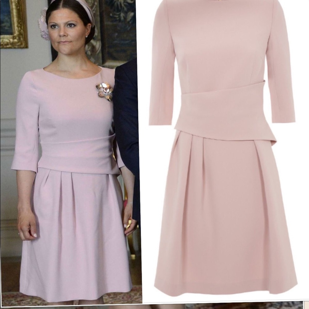 The Fold London Camelot Blush Pink Dress Size US 8 - Picture 3 of 13